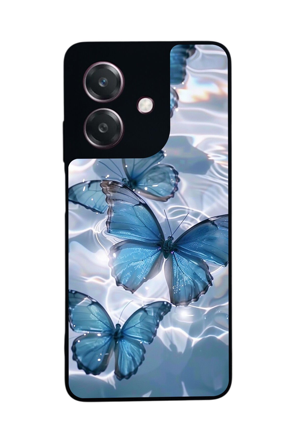Oppo A3 5G Uyumlu Kelebek Tasarımlı Glossy Premium Kılıf