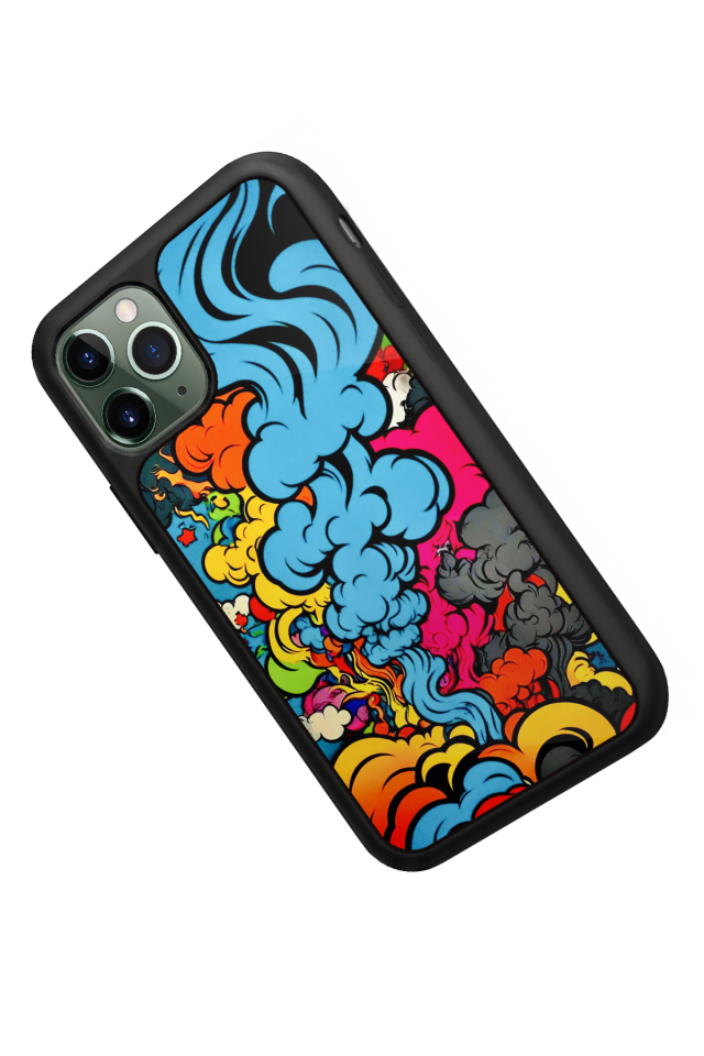 iPhone 11 Pro Max Uyumlu Abstract Tasarımlı Glossy Premium Kılıf