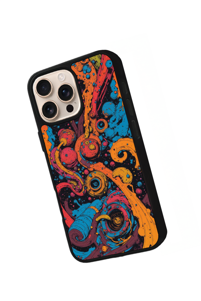 iPhone 14 Pro Uyumlu Abstract Tasarımlı Glossy Premium Kılıf