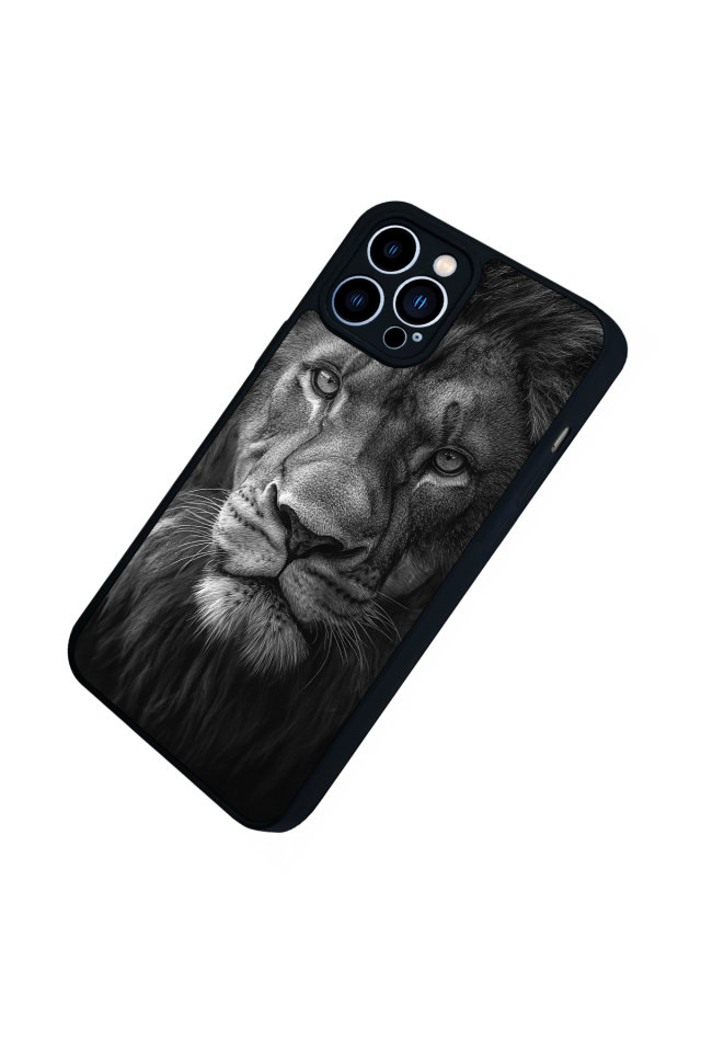 iPhone 13 Pro Max Uyumlu Aslan Tasarımlı Glossy Premium Kılıf
