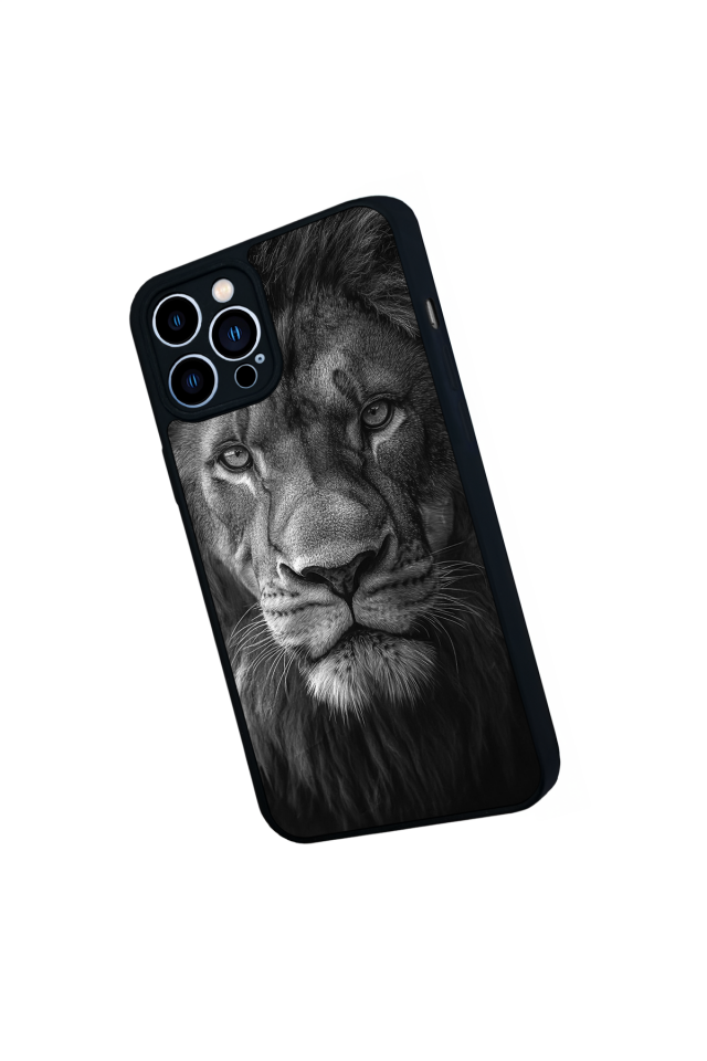 iPhone 13 Pro Max Uyumlu Aslan Tasarımlı Glossy Premium Kılıf