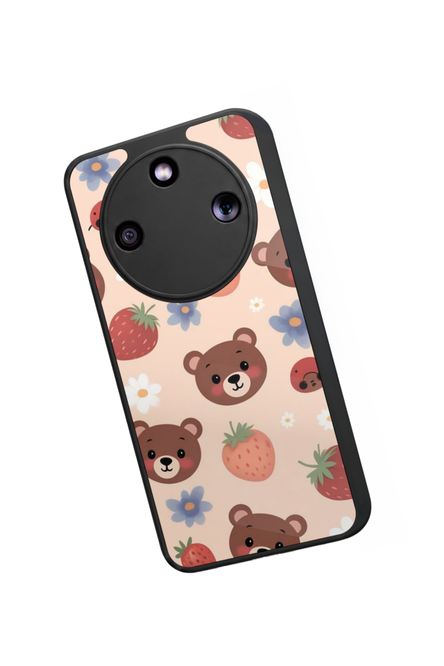 Honor Magic 8 Lite Uyumlu Ayı Tasarımlı Glossy Premium Kılıf