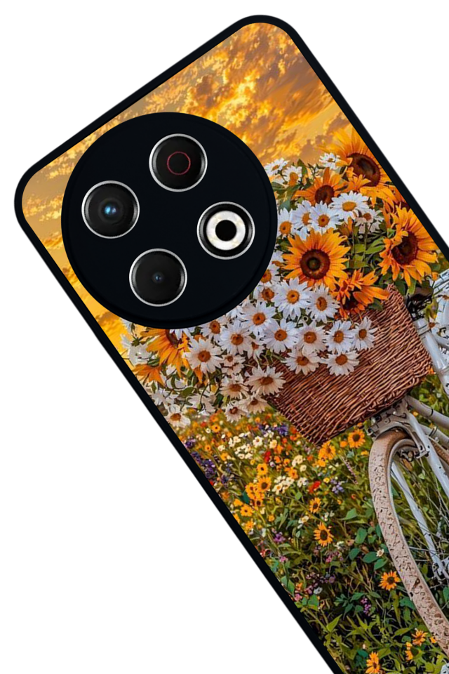 Tecno Spark 30 Pro Uyumlu Cicek Tasarımlı Glossy Premium Kılıf