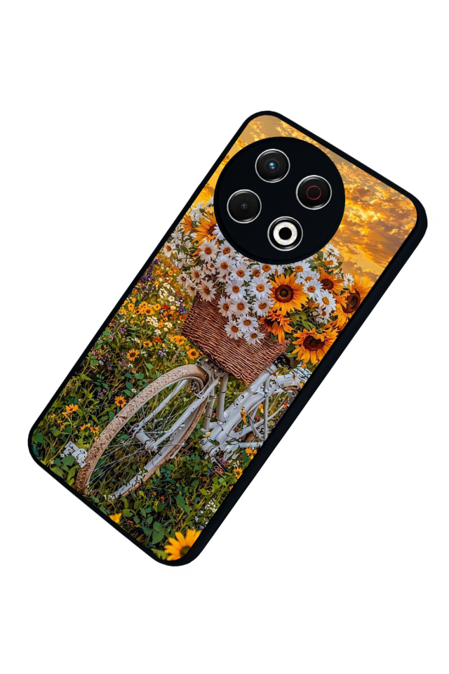 Tecno Spark 30 Pro Uyumlu Cicek Tasarımlı Glossy Premium Kılıf