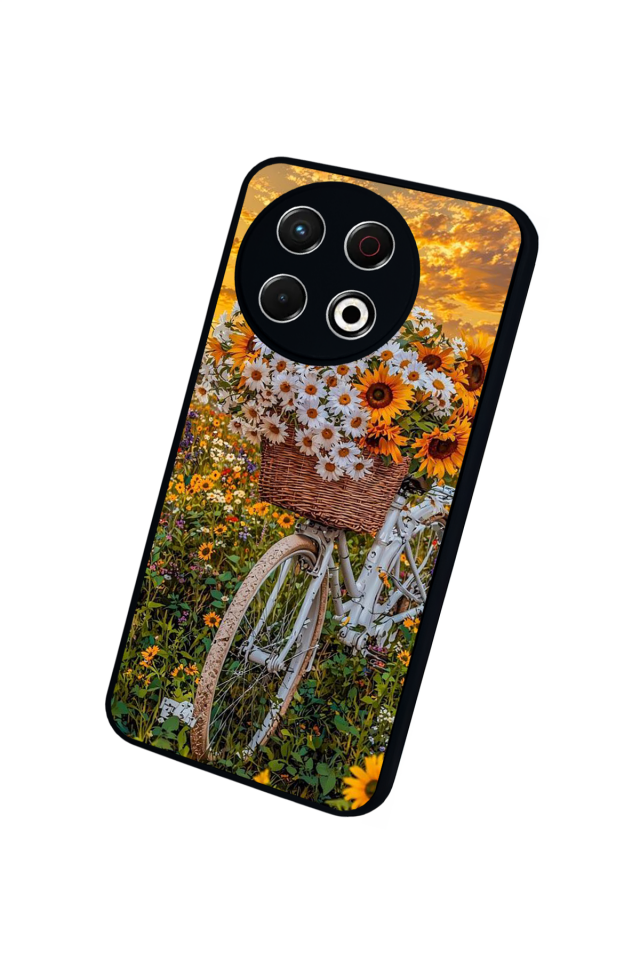 Tecno Spark 30 Pro Uyumlu Cicek Tasarımlı Glossy Premium Kılıf