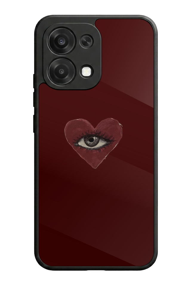 Oppo A6 Pro Uyumlu Kalp Love Tasarımlı Glossy Premium Kılıf
