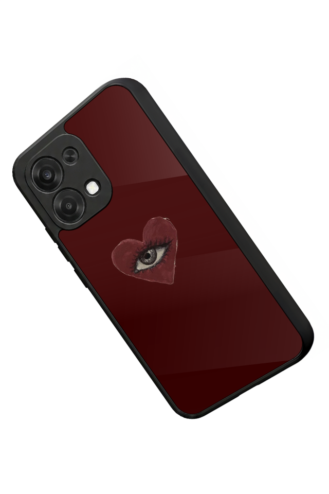 Oppo A6 Pro Uyumlu Kalp Love Tasarımlı Glossy Premium Kılıf