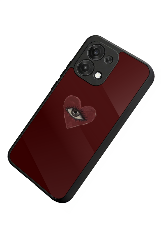 Oppo A6 Pro Uyumlu Kalp Love Tasarımlı Glossy Premium Kılıf