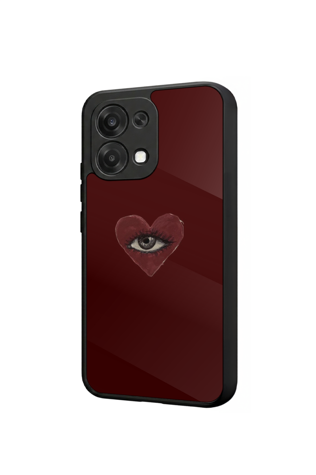 Oppo A6 Pro Uyumlu Kalp Love Tasarımlı Glossy Premium Kılıf