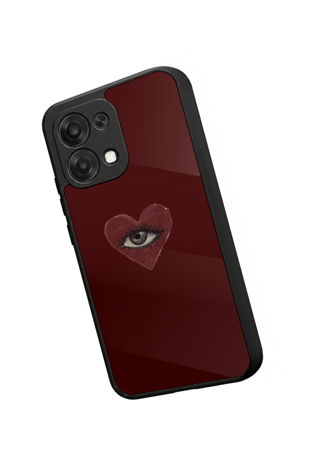 Oppo A6 Pro Uyumlu Kalp Love Tasarımlı Glossy Premium Kılıf