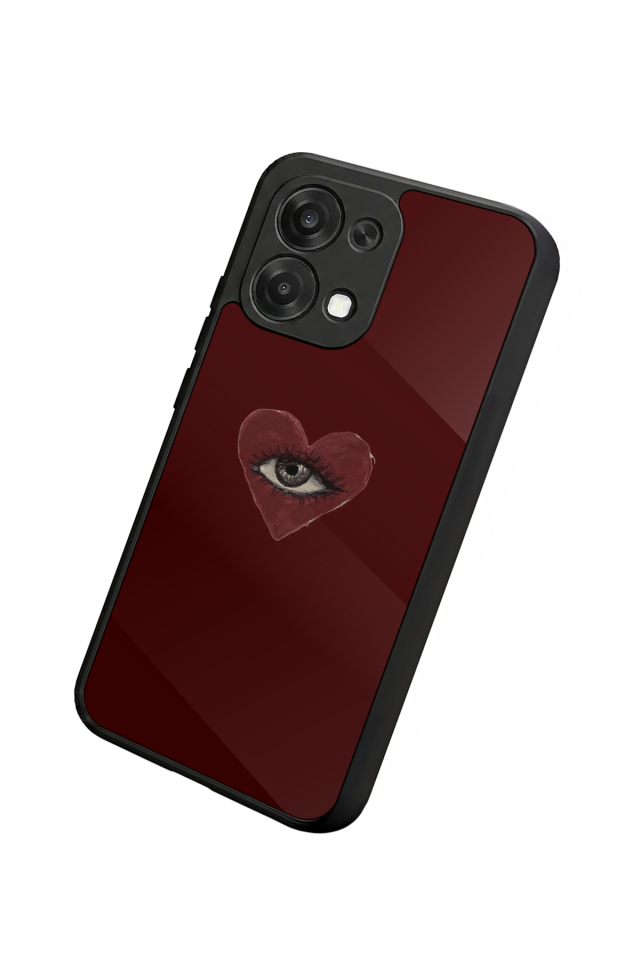 Oppo A6 Pro Uyumlu Kalp Love Tasarımlı Glossy Premium Kılıf