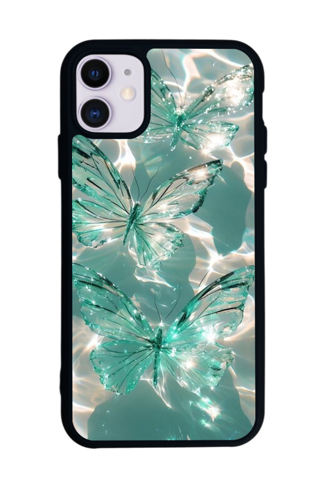iPhone 11 Uyumlu Kelebek Tasarımlı Glossy Premium Kılıf