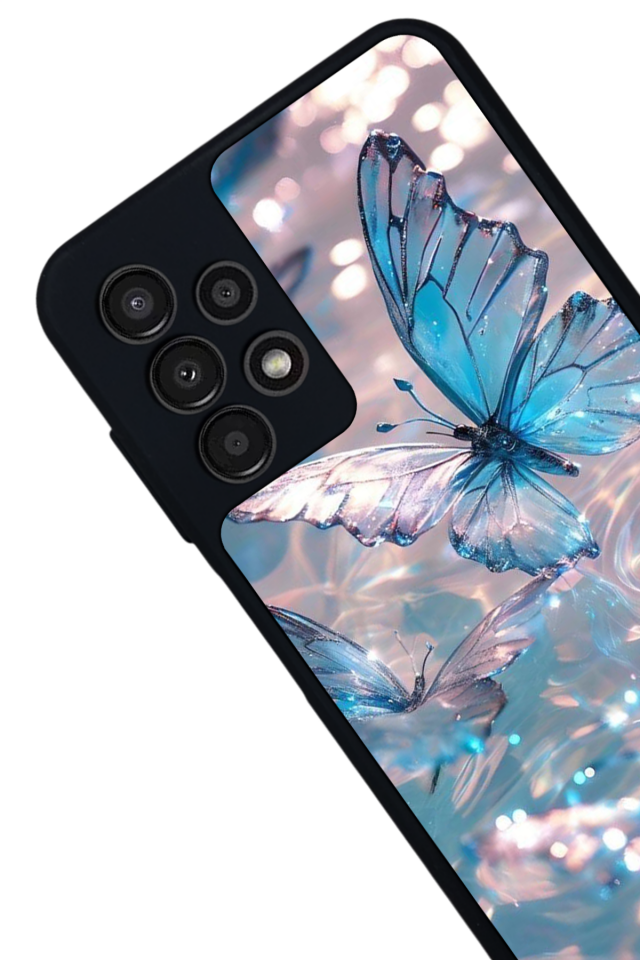 Samsung Galaxy A13 Uyumlu Kelebek Tasarımlı Glossy Premium Kılıf