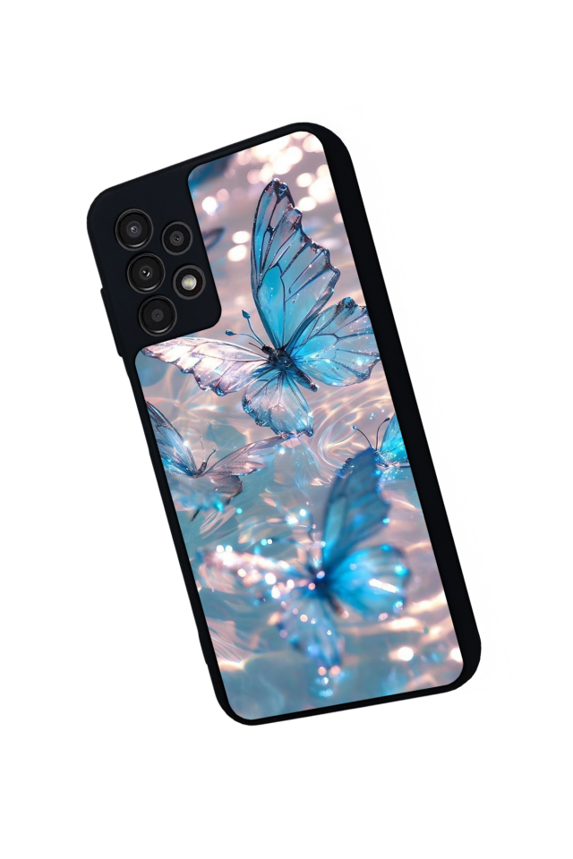 Samsung Galaxy A13 Uyumlu Kelebek Tasarımlı Glossy Premium Kılıf