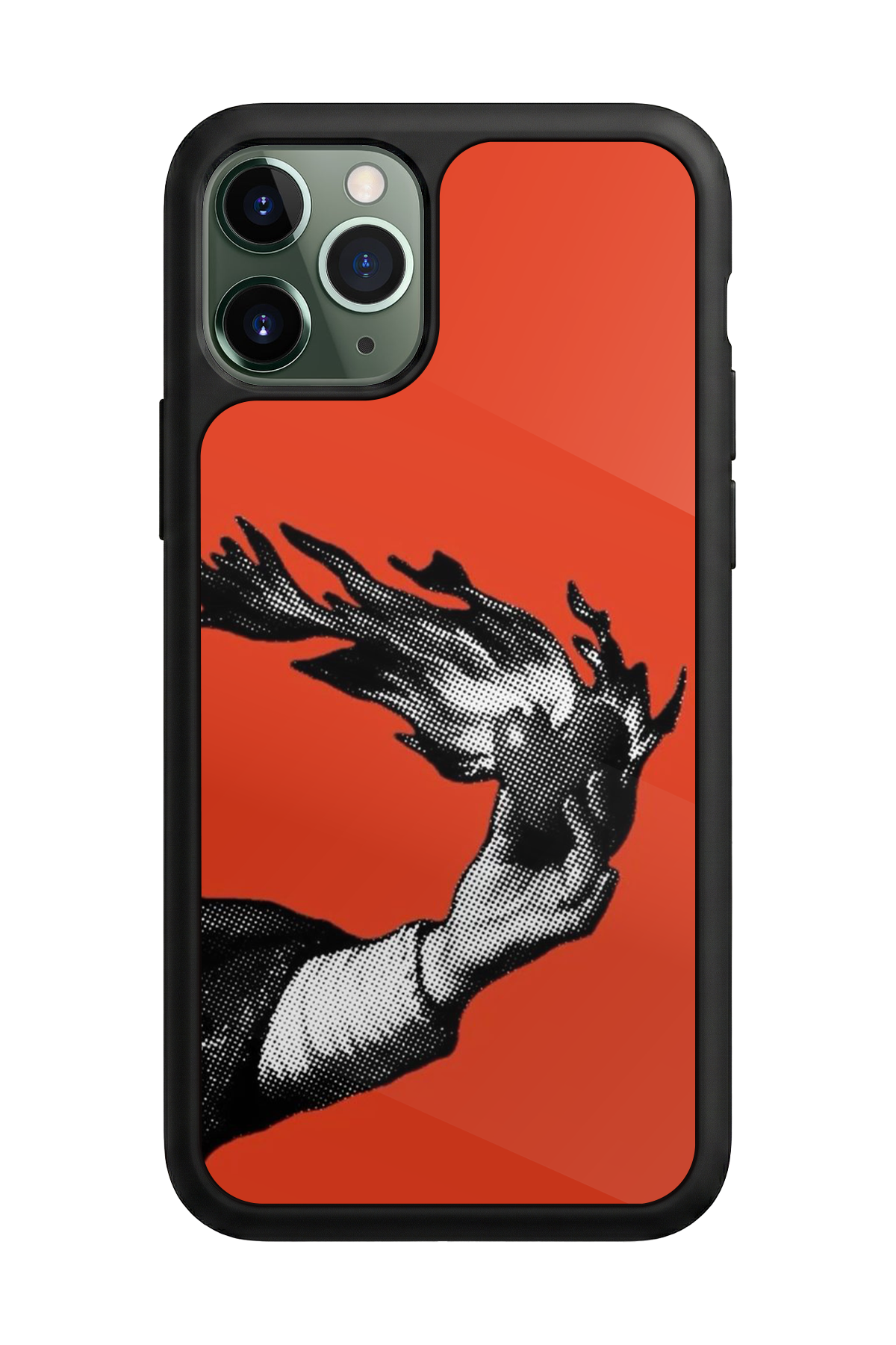 iPhone 11 Pro Uyumlu Kirmizi Tasarımlı Glossy Premium Kılıf