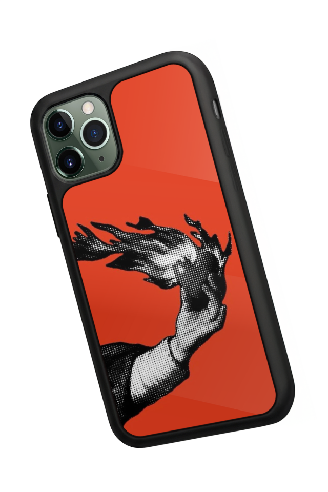 iPhone 11 Pro Uyumlu Kirmizi Tasarımlı Glossy Premium Kılıf
