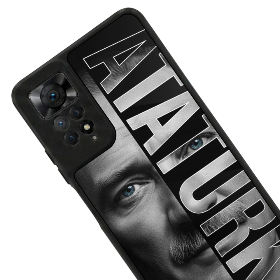 Xiaomi Redmi Note 12 Pro Uyumlu Mustafa Kemal Ataturk Tasarımlı Glossy Premium Kılıf