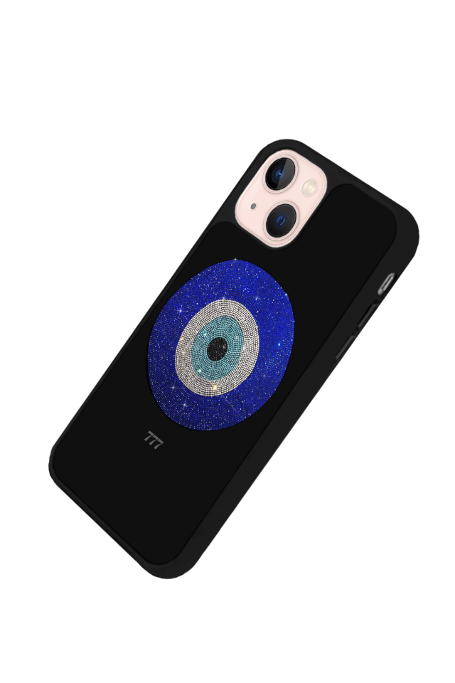 iPhone 14 Plus Uyumlu Nazar Tasarımlı Glossy Premium Kılıf