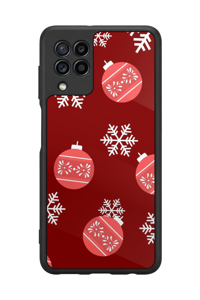 Samsung Galaxy M32 Uyumlu Yilbasi Christmas Tasarımlı Glossy Premium Kılıf