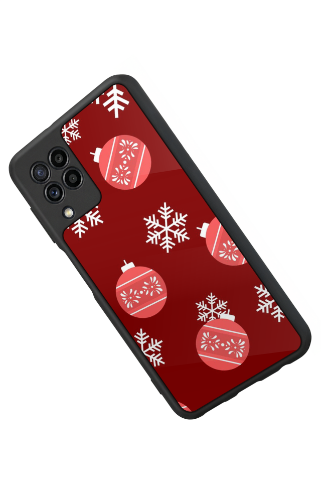 Samsung Galaxy M32 Uyumlu Yilbasi Christmas Tasarımlı Glossy Premium Kılıf