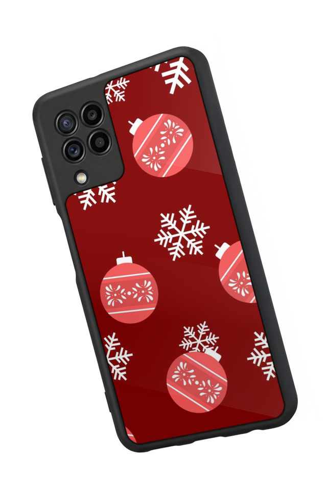 Samsung Galaxy M32 Uyumlu Yilbasi Christmas Tasarımlı Glossy Premium Kılıf