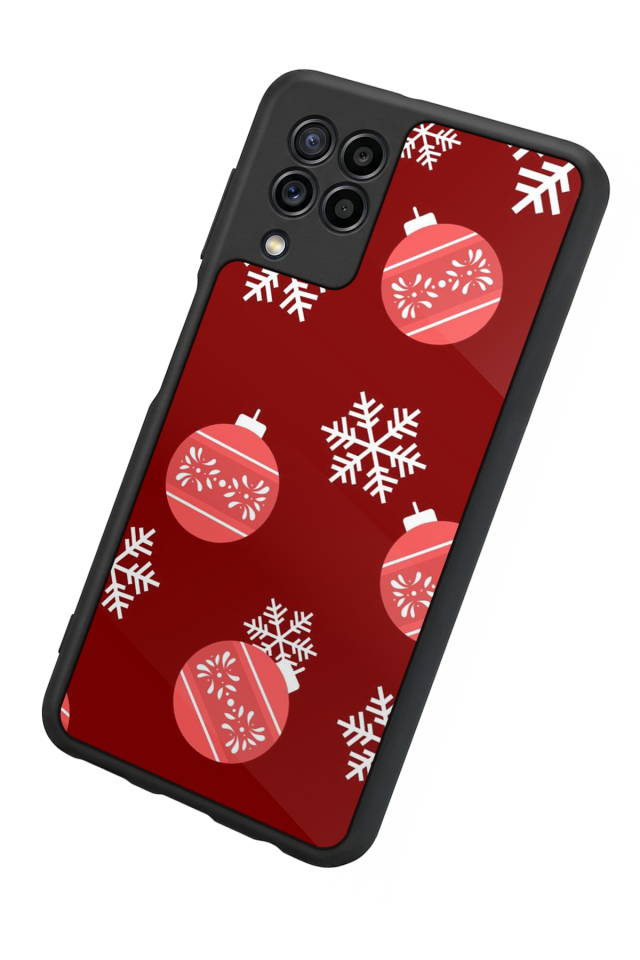 Samsung Galaxy M32 Uyumlu Yilbasi Christmas Tasarımlı Glossy Premium Kılıf