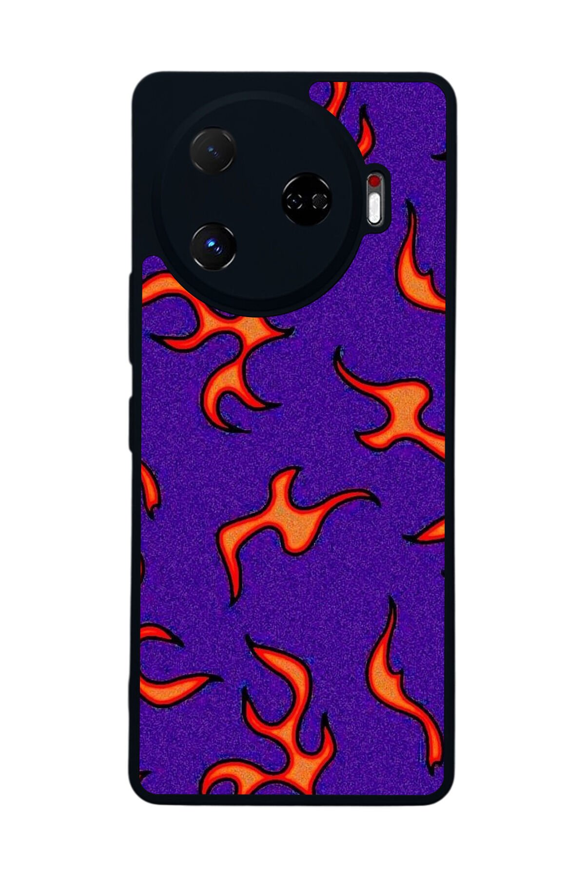 Tecno Camon 30 Pro Uyumlu Retro Flame Patterns Tasarımlı Glossy Premium Kılıf