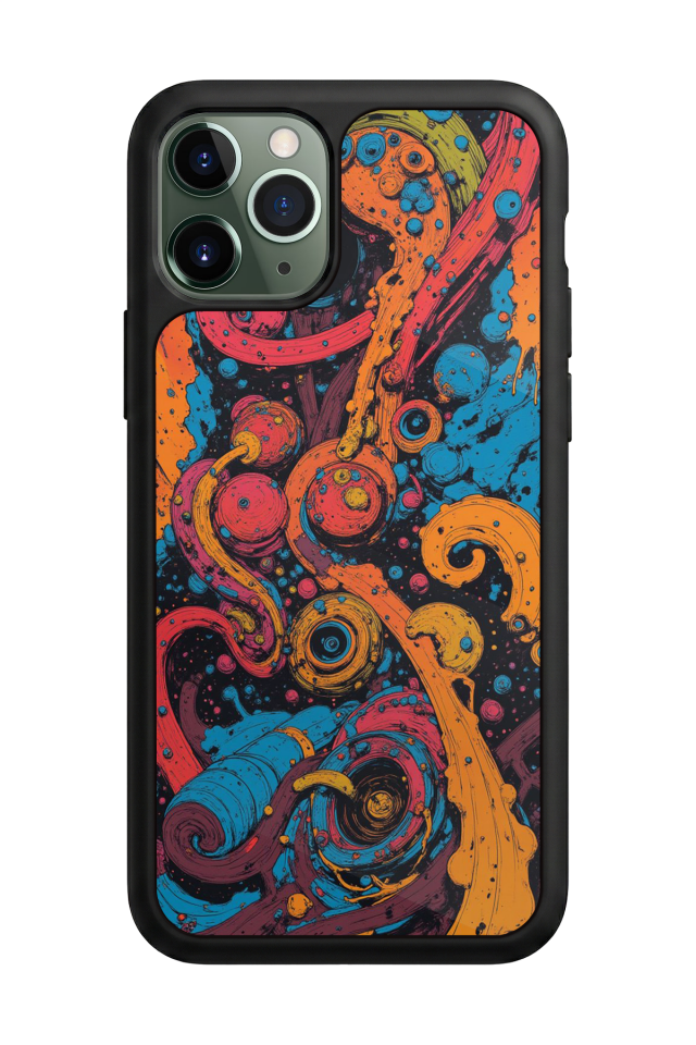 iPhone 11 Pro Max Uyumlu Abstract Tasarımlı Glossy Premium Kılıf