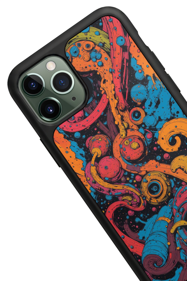 iPhone 11 Pro Max Uyumlu Abstract Tasarımlı Glossy Premium Kılıf