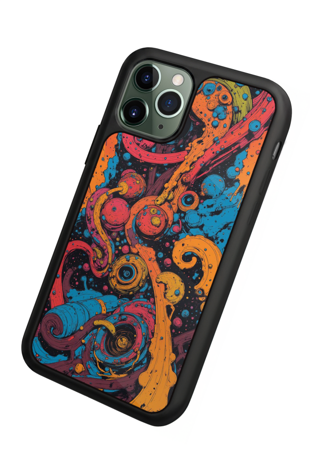 iPhone 11 Pro Max Uyumlu Abstract Tasarımlı Glossy Premium Kılıf