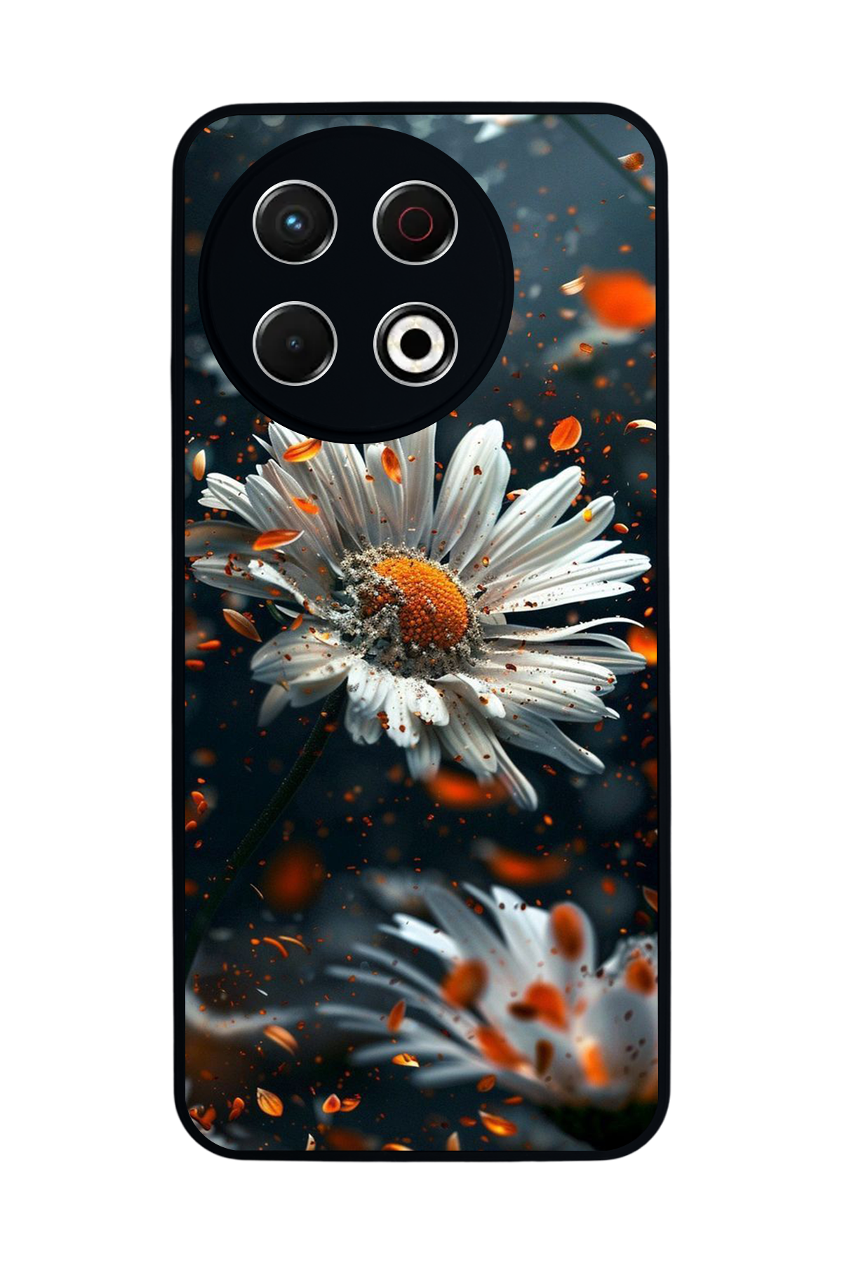 Tecno Spark 30 Pro Uyumlu Cicek Tasarımlı Glossy Premium Kılıf