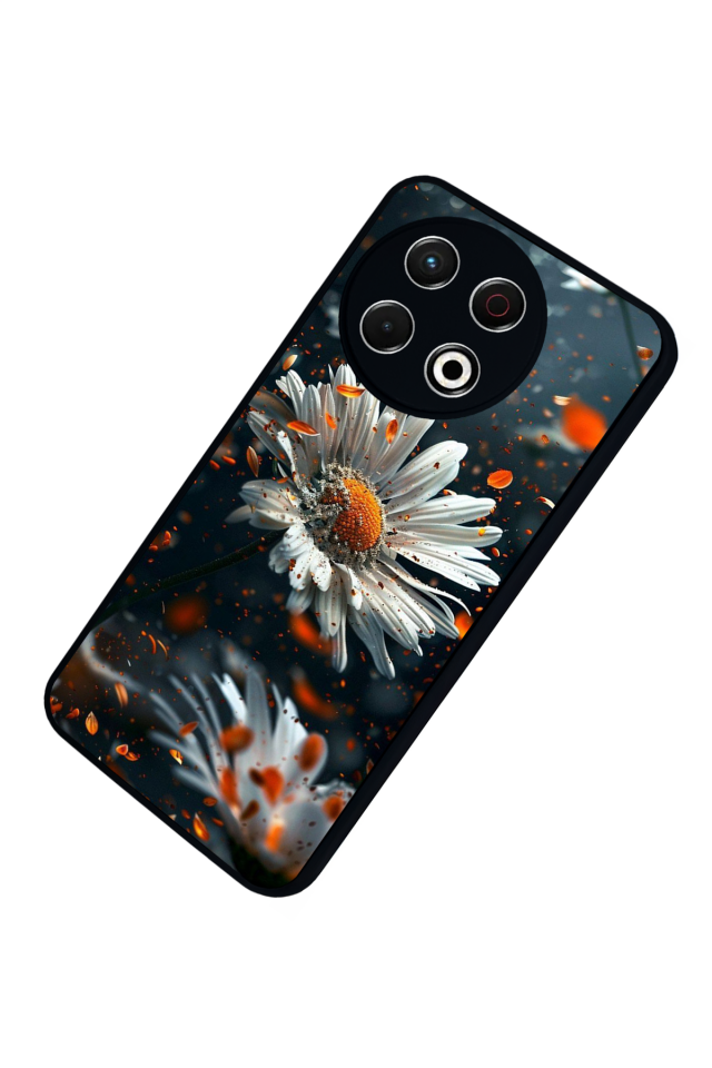 Tecno Spark 30 Pro Uyumlu Cicek Tasarımlı Glossy Premium Kılıf