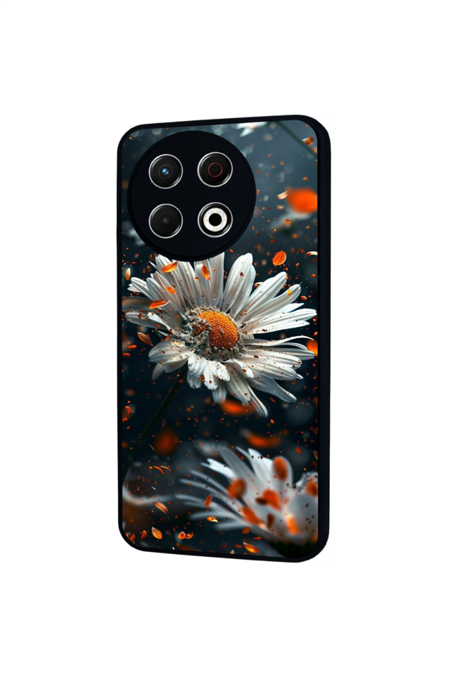 Tecno Spark 30 Pro Uyumlu Cicek Tasarımlı Glossy Premium Kılıf