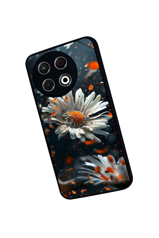 Tecno Spark 30 Pro Uyumlu Cicek Tasarımlı Glossy Premium Kılıf