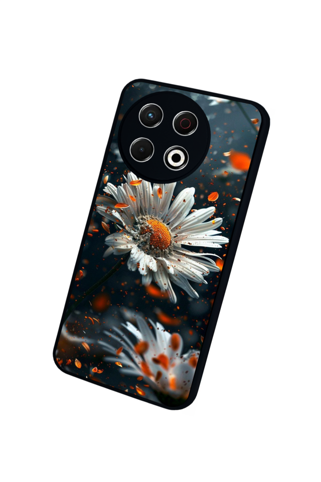 Tecno Spark 30 Pro Uyumlu Cicek Tasarımlı Glossy Premium Kılıf