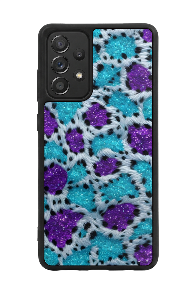 Samsung Galaxy A72 Uyumlu Hologram Leopar Tasarımlı Glossy Premium Kılıf