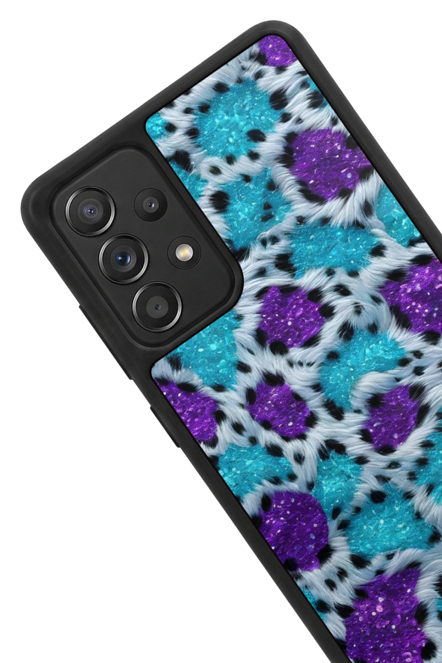 Samsung Galaxy A72 Uyumlu Hologram Leopar Tasarımlı Glossy Premium Kılıf