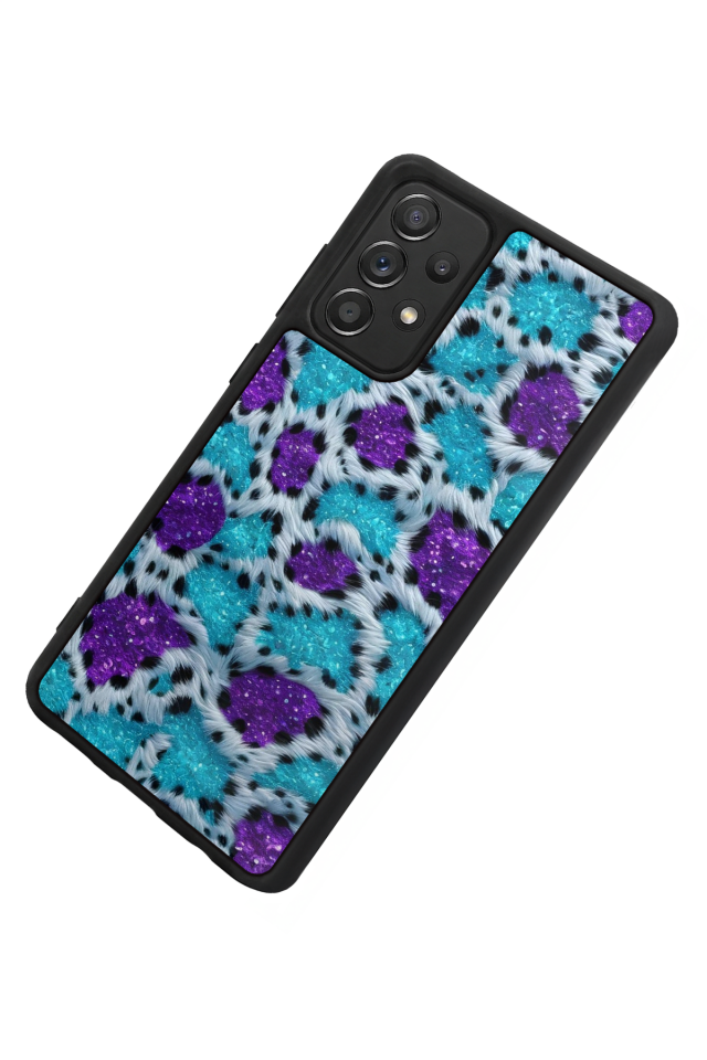 Samsung Galaxy A72 Uyumlu Hologram Leopar Tasarımlı Glossy Premium Kılıf