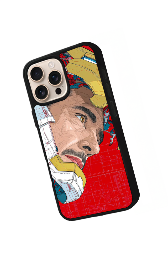 iPhone 15 Pro Uyumlu Iron Man ( Demir Adam ) Tasarımlı Glossy Premium Kılıf
