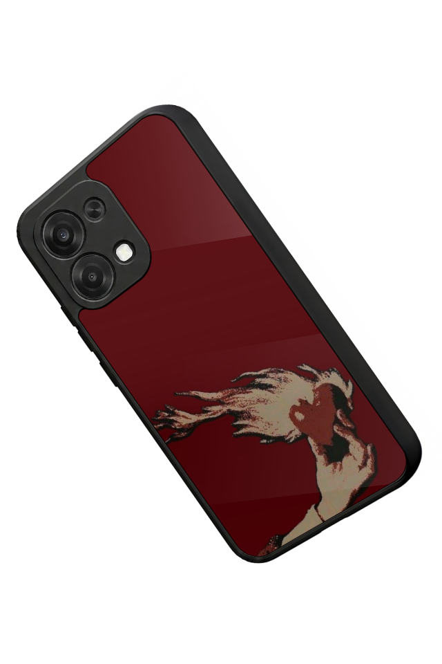 Oppo A6 Pro Uyumlu Kalp Love Tasarımlı Glossy Premium Kılıf