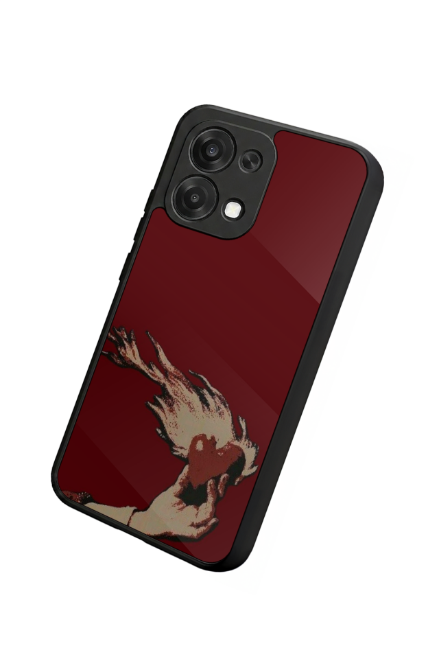 Oppo A6 Pro Uyumlu Kalp Love Tasarımlı Glossy Premium Kılıf