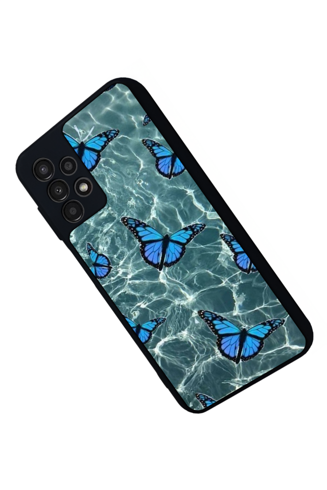 Samsung Galaxy A13 Uyumlu Kelebek Tasarımlı Glossy Premium Kılıf