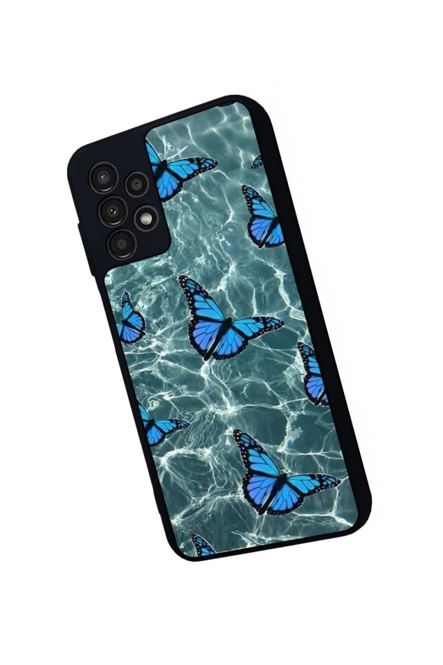 Samsung Galaxy A13 Uyumlu Kelebek Tasarımlı Glossy Premium Kılıf