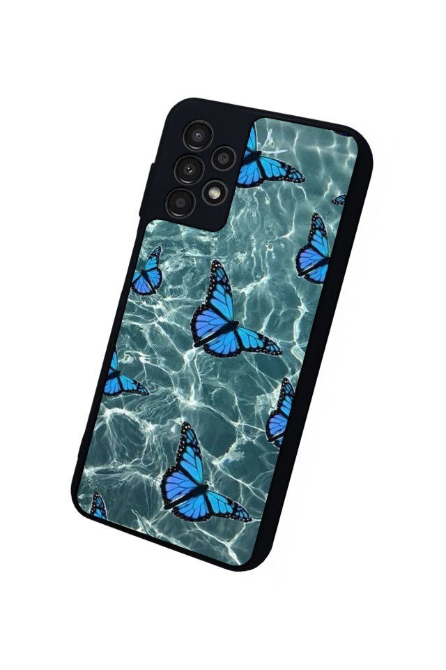 Samsung Galaxy A13 Uyumlu Kelebek Tasarımlı Glossy Premium Kılıf