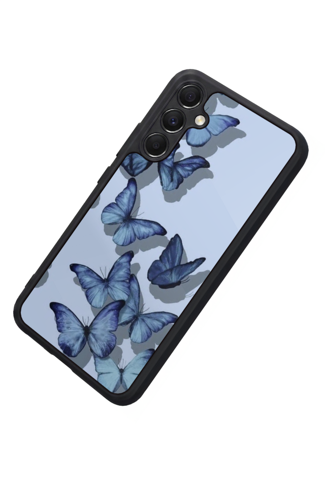 Samsung Galaxy M34 Uyumlu Kelebek Tasarımlı Glossy Premium Kılıf