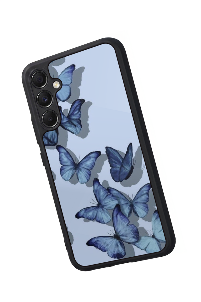 Samsung Galaxy M34 Uyumlu Kelebek Tasarımlı Glossy Premium Kılıf