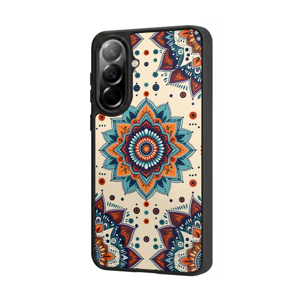 Samsung Galaxy A57 Uyumlu Mandaal Tasarımlı Glossy Premium Kılıf