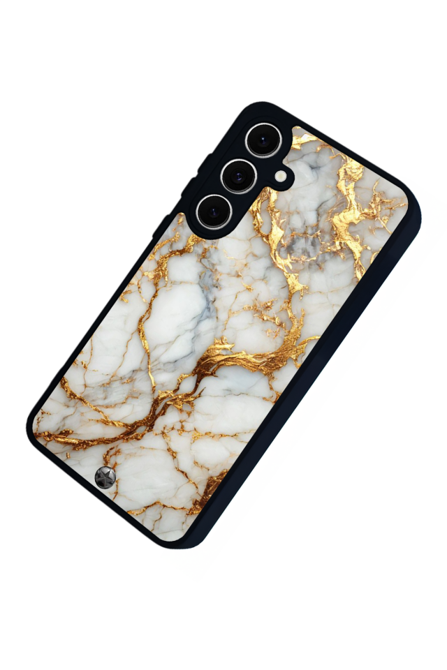 Samsung Galaxy S24 FE Uyumlu Mermer Marble Tasarımlı Glossy Premium Kılıf