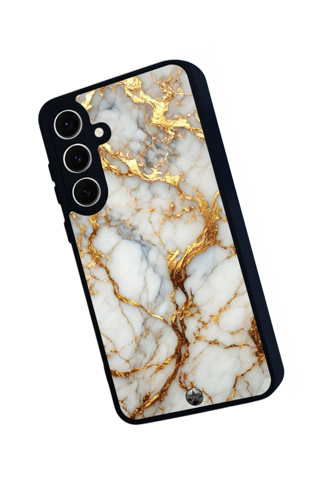 Samsung Galaxy S24 FE Uyumlu Mermer Marble Tasarımlı Glossy Premium Kılıf