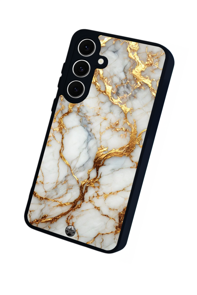 Samsung Galaxy S24 FE Uyumlu Mermer Marble Tasarımlı Glossy Premium Kılıf